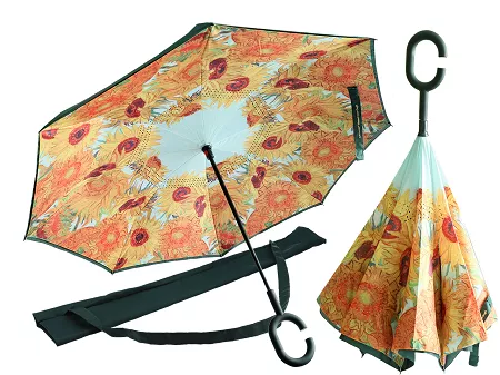 Parasol odwrotnie otwierany 80 cm Carmani - Vincent van Gogh - Słoneczniki 33.021-7250