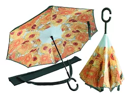 Parasol odwrotnie otwierany 80 cm Carmani - Vincent van Gogh - Słoneczniki 33.021-7250