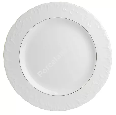 Półmisek okrągły 32 cm Ćmielów - Rococo 3604 ZŁOTA LINIA Półmisek okrągły 32 cm Ćmielów - Rococo 3604 ZŁOTA LINIA