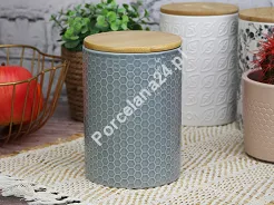 Pojemnik szary z bambusową pokrywą Tuvo 1.11 l  - 1D.POJ.29512