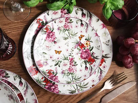 Komplet talerzy na 6 osób (18 el) Arca Italy - Butterfly Bloom 56448