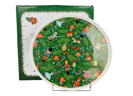 Talerz płytki (patera na ciasto) 26 cm Duo - Christmas Spirit 15.CHS.TP