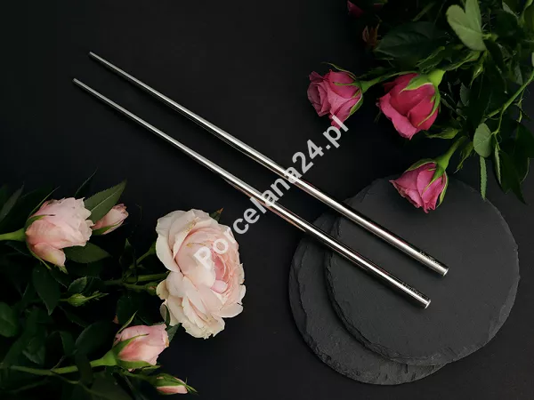 Zestaw stalowych pałeczek do sushi (2 el.) Pintinox - Okrągłe satynowane 23.PAT.O02S Zestaw stalowych pałeczek do sushi (2 el.) Pintinox - Okrągłe satynowane 23.PAT.O02S