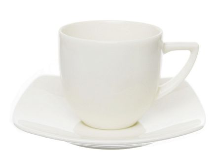 Filiżanka ze spodkiem 0,1 L / 11 cm Karolina - Hiruni - Ecru
