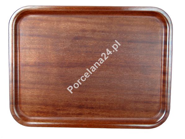 Taca prostokątna antypoślizgowa mahoniowa laminowana (45 x 34) cm 1s.410450 Taca prostokątna antypoślizgowa mahoniowa laminowana (45 x 34) cm 1s.410450