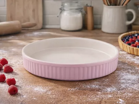 Naczynie ceramiczne do tarty 24 cm Altom Design - Fusion Pink 07.FUP.NDT