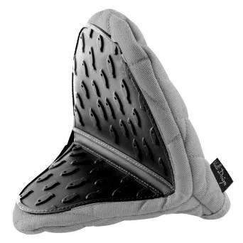 Rękawica kuchenna Vialli Design - Livio szaro-czarna 1K.LIV.R9620