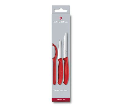 Komplet noży z obieraczką (3el) Victorinox - Swiss Classic Red V.SC.R.6.7111.31 Komplet noży z obieraczką (3el) Victorinox - Swiss Classic Red V.SC.R.6.7111.31