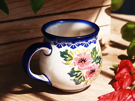 Kubek baryłka 0,3 L Bolesławiec - Maki Smolińskiej gat. I