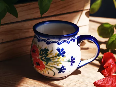 Kubek baryłka 0,3 L Bolesławiec - Maki Smolińskiej gat. I