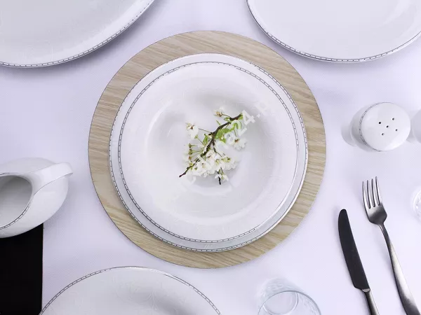 Komplet talerzy na 6 osób (18el) Bogucice - Julia Platin 900 Komplet talerzy na 6 osób (18el) Bogucice - Julia Platin 900