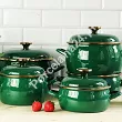 Garnek z pokrywką 4,2 L Emalia Metalac - Dark Green 1ME.DG.G20