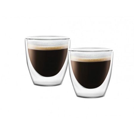 Zestaw 2 filiżanek termicznych do espresso z podwójną ścianką 80 ml Vialli Design - Amo 5837 Zestaw 2 filiżanek termicznych do espresso z podwójną ścianką 80 ml Vialli Design - Amo 5837