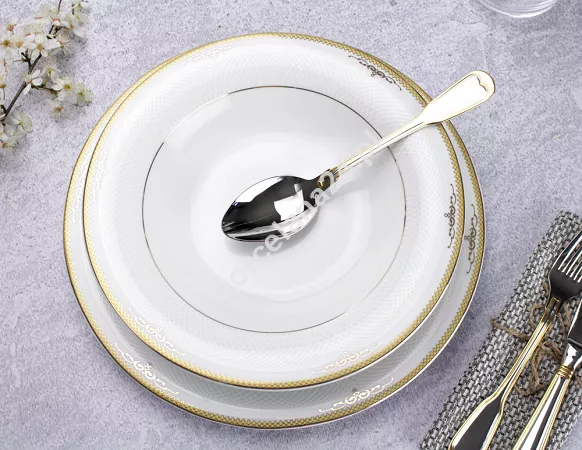 Komplet talerzy na 6 osób (18el) Bogucice - Luxor Gold 1089 Komplet talerzy na 6 osób (18el) Bogucice - Luxor Gold 1089