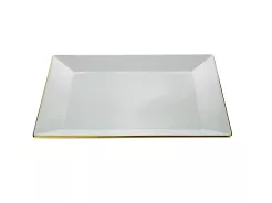 Talerz płytki 27 x 27 cm Lubiana - Classic White Gold