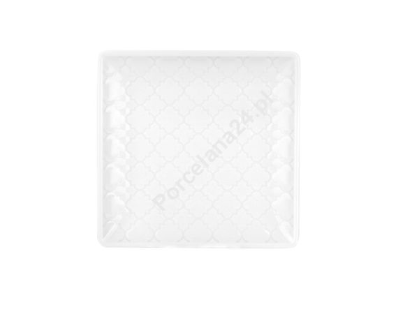 Talerz deserowy kwadratowy 17x17 cm Lubiana - Marrakesz Biały (nr 4295) Talerz deserowy kwadratowy 17x17 cm Lubiana - Marrakesz Biały (nr 4295)