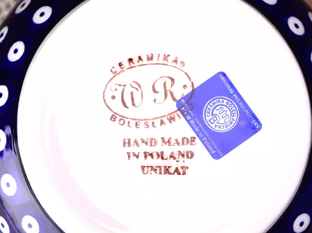 Patera na nodze 27 cm Bolesławiec - Maki Smolińskiej gat.I