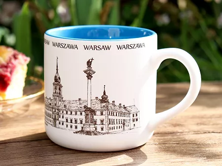 Kubek 0,32 L Warszawa Zamek Omel - Niebieski31.KLWAZ-N