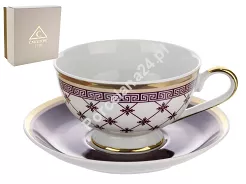 Filiżanka ze spodkiem do herbaty 0,22 L / 14,5 cm Ćmielów - Astra G364 GIFT BOX