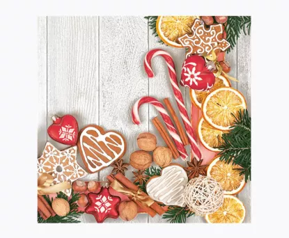 Serwetki 33 x 33 cm (20szt) Polmak - Daisy gwiazdka 55.SD-GW-009701