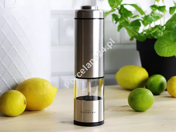Młynek elektryczny do soli / pieprzu 20 cm Karl Hausmann - Stalowy 6.MŁ.5397 Młynek elektryczny do soli / pieprzu 20 cm Karl Hausmann - Stalowy 6.MŁ.5397