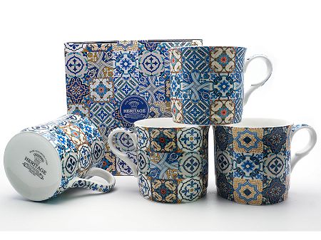 Komplet 4 kubków 0,3 L Brookes Empireware - Azulejo 33.703-1405
