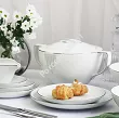 Serwis obiadowo - kawowy na 12 osób (82el.) Chodzież - City AP03 Sonata Platynowa