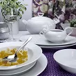 Serwis obiadowo - herbaciany na 12 osób (86 el) Chodzież - Yvette (Yvonne) E755 BIAŁA LINEA