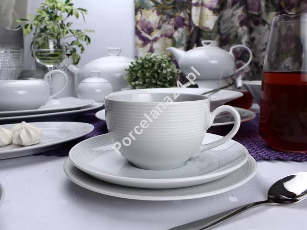 Serwis obiadowo - herbaciany na 12 osób (86 el) Chodzież - Yvette (Yvonne) E755 BIAŁA LINEA Serwis obiadowo - herbaciany na 12 osób (86 el) Chodzież - Yvette (Yvonne) E755 BIAŁA LINEA