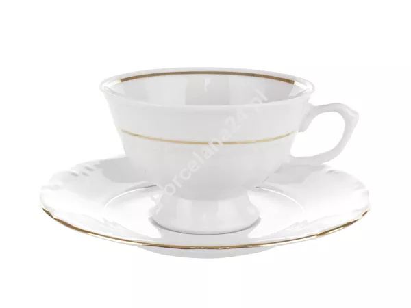 Filiżanka ze spodkiem (niska) 0,22 L / 15,7 cm Chodzież - Maria Teresa ZŁOTA LINIA B014 Filiżanka ze spodkiem (niska) 0,22 L / 15,7 cm Chodzież - Maria Teresa ZŁOTA LINIA B014