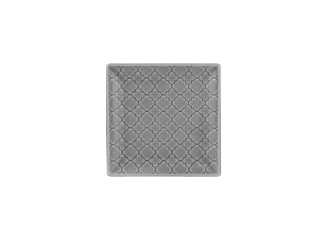 Talerz deserowy kwadratowy 11x11 cm Lubiana - Marrakesz Szary