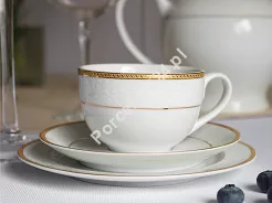 Komplet do herbaty na 6 osób (18el) Bogucice - New Hollis Gold 1133