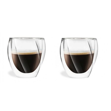 Zestaw 2 szklanek termicznych 250 ml z podwójną ścianką Vialli Design - Cristallo 5486 Zestaw 2 szklanek termicznych 250 ml z podwójną ścianką Vialli Design - Cristallo 5486