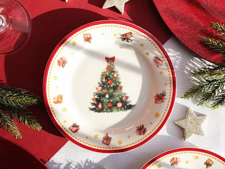 Komplet 2 talerzy deserowych 19 cm Duo - Christmas Tree 3 15.CHT3.K2TD
