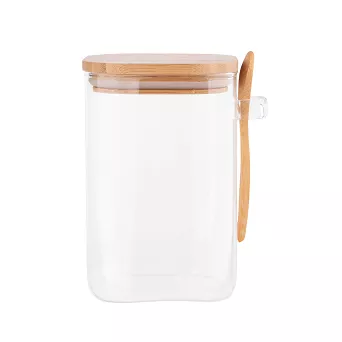 Pojemnik szklany 1 L z pokrywką i łyżeczką Altom Design - 07.POJ.8432