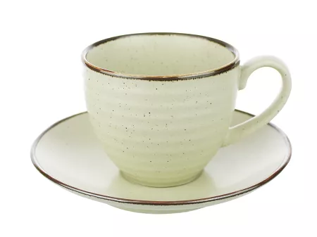 Filiżanka ze spodkiem 0,3 l / 16 cm Bogucice - Alumina Circus Sand 1113