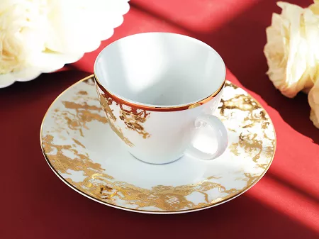 Filiżanka ze spodkiem 0,26 L / 17 cm Porcel - Belle Epoque Gold 10.BEE.FS26