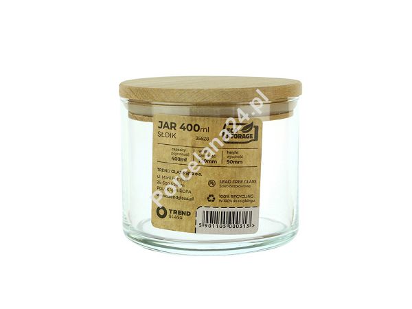 Słój 400 ml Trend Glass - Eco Storage 44.TG-35528EC Słój 400 ml Trend Glass - Eco Storage 44.TG-35528EC