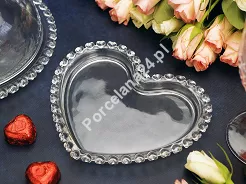 Talerz szklany 18 cm Altom Design - Serce 07.LOV.6948