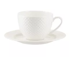Filiżanka ze spodkiem 0,25 L Villa Italia - Bari White ES619