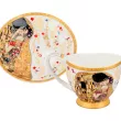 Filiżanka ze spodkiem 0,1 l Carmani -  Gustav Klimt Pocałunek, białe tło 33.532-0352