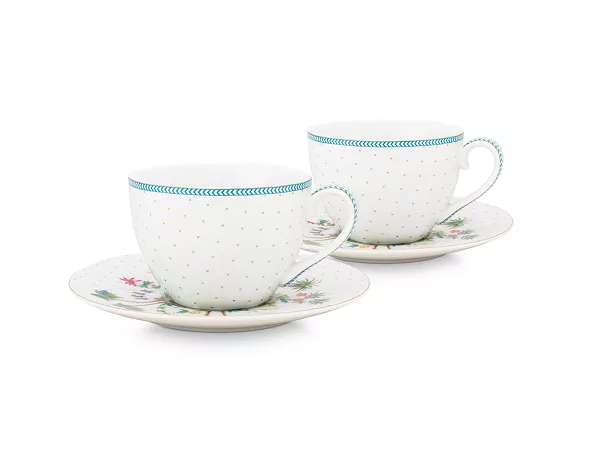 Komplet 2 filiżanek ze spodkiem 0,3 L Pip Studio - Jolie Dots Gold 51.JDG.004.119 Komplet 2 filiżanek ze spodkiem 0,3 L Pip Studio - Jolie Dots Gold 51.JDG.004.119