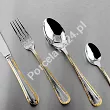 Komplet sztućców 24 cz. na 6 sób Pintinox 1929 - Filet (2.5 mm) złocone 23.FILG.K24