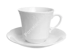 Filiżanka ze spodkiem 0,25 L / 15,5 cm Chodzież - Kamelia C000 Biała