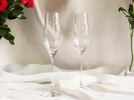 Kpl. kieliszków do szampana 210 ml (2szt) Mati - Serca 21.25260-0210