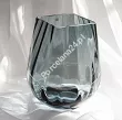 Wazon optyk pionowy 25,5 cm Krosno -  Dymno-niebieski 44.WA-D058-0255DN