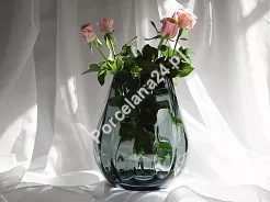 Wazon optyk pionowy 25,5 cm Krosno -  Dymno-niebieski 44.WA-D058-0255DN