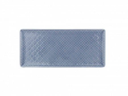 Półmisek prostokątny 29x13 cm Lubiana - Marrakesz Szaro-niebieski