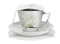 Filiżanka ze spodkiem 0,35 L / 17 cm Lubiana - Beata/Dorota 6474 GIFT BOX