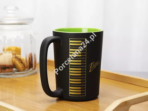 Kubek 0,4 L Omel - Chopin Czarny Matowy/Zielony 31.CHOP.K-CZMAT-ZI Kubek 0,4 L Omel - Chopin Czarny Matowy/Zielony 31.CHOP.K-CZMAT-ZI